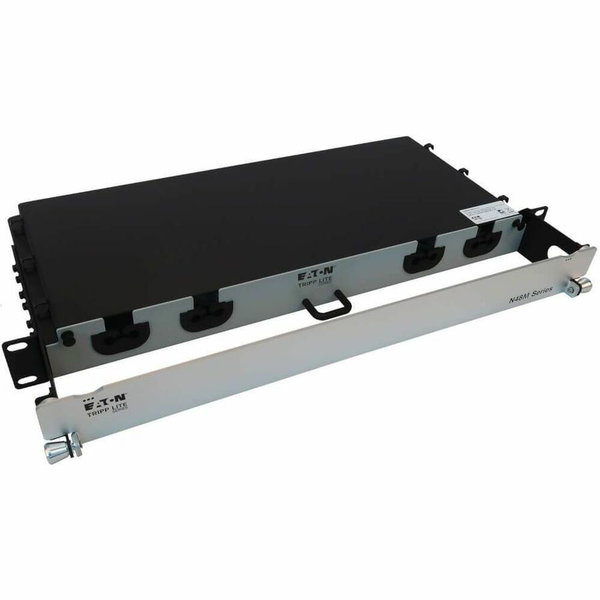 Eaton Tripp Lite Series Preloaded Fiber Panel, 1U - 4x (12F MTP/MPO-PC to 4x LC Duplex F/M) 8F Trunk Cables, OM4 Multimode, 10 m (32.8 ft.) - 4 x Duplex - 1U High - Aqua - 19" Wide - Rack-mountable