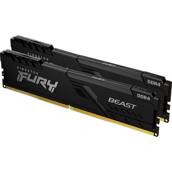Kingston FURY Beast 32GB (2 x 16GB) DDR4 SDRAM Memory Kit - 32 GB (2 x 16GB) - DDR4-3200/PC4-25600 DDR4 SDRAM - 3200 MHz - CL16 - 1.35 V - 288-pin - DIMM - Lifetime Warranty