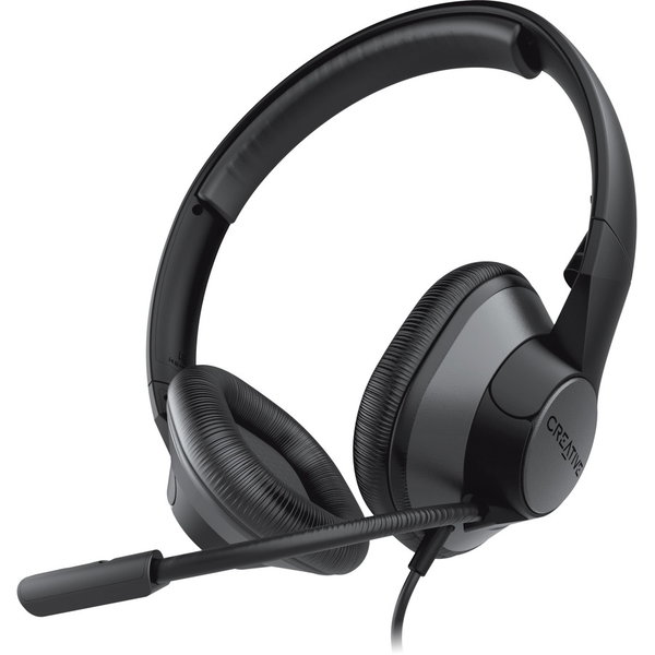 Creative HS-720 V2 Headset - Stereo - USB Type A - Wired - 20 Hz to 20 kHz - On-ear - Binaural - Ear-cup - 6.56 ft Cable - Noise Cancelling, Condenser Microphone - Black