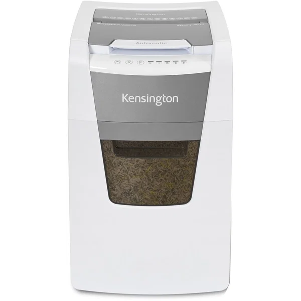Kensington OfficeAssist Auto Feed Shredder A1500-HS Anti-Jam Micro Cut - Continuous Shredder - Micro Cut - 6 Per Pass - for shredding Paper, Staples, Paper Clip, Credit Card, CD, DVD - 0.079" x 0.591" Shred Size - P-5 - 30 Minute Run Time - 11.60 gal Wast