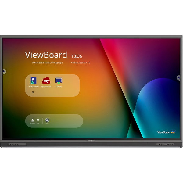ViewSonic IFP8652-1C 86 Inch 4K Ultra HD Interactive Flat Panel Display with Integrated Microphone and USB-C - ViewBoard IFP8652-1C - 4K UHD Interactive Display with Integrated Software, 65W USB C, RJ45 - 400 cd/m2 - 86"