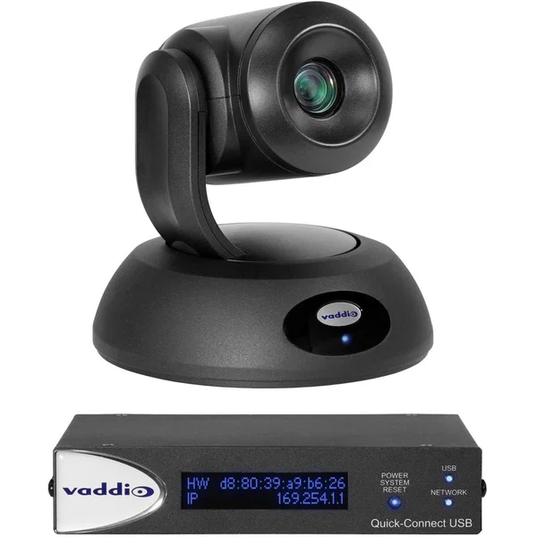 Vaddio RoboSHOT Elite Video Conferencing Camera - 8.5 Megapixel - 60 fps - Black - USB 2.0 - TAA Compliant - 8.6 Megapixel Interpolated - 1920 x 1080 Video - Exmor R CMOS Sensor - Auto/Manual - 70° Angle