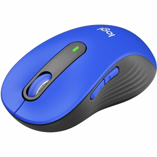 Logitech Signature M650 L Full Size Wireless Mouse - For Large Sized Hands, 2-Year Battery, Silent Clicks, Blue - Optical - Wireless - Bluetooth/Radio Frequency - Blue - USB - 2000 dpi - Scroll Wheel - 5 Button(s) - 5 Programmable Button(s) - Large Hand/P
