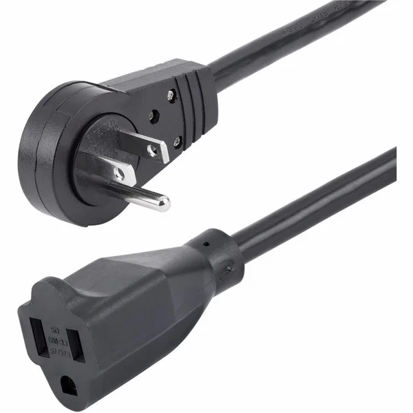 StarTech 6ft Power Extension Cord, Rotating Flat Plug Extension Cord, NEMA 5-15P to NEMA 5-15R Cable, 16 AWG, 125V/13A, UL Certified - 360 degree rotating flat plug extension cord - Use 3ft power extension cord w/ wall outlet/power bar without blocking ot