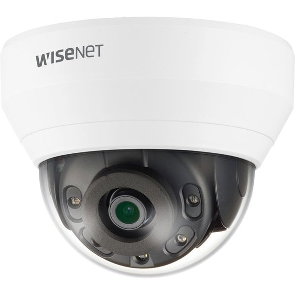 Wisenet QND-7012R 4 Megapixel Network Camera - Color - Dome - White - 65.62 ft Infrared Night Vision - H.265, H.264, Motion JPEG, H.265M, H.265H, H.264M, H.264H - 2560 x 1440 - 2.80 mm Fixed Lens - 30 fps - CMOS - Wall Mount, Hanging Mount, Ceiling Mount,