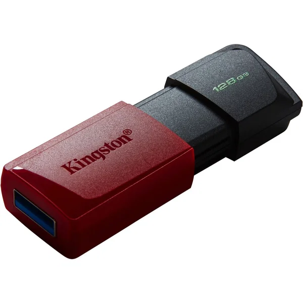 Kingston DataTraveler Exodia M USB Flash Drive - 128 GB - USB 3.2 (Gen 1) - Red, Black - 5 Year Warranty - 1 Pack