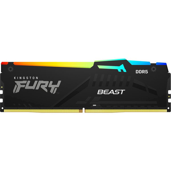 Kingston FURY Beast 32GB DDR5 SDRAM Memory Module - For Desktop PC, Motherboard - 32 GB (1 x 32 GB) - DDR5-5200/PC5-41600 DDR5 SDRAM - 5200 MHz Dual-rank Memory - CL40 - 1.25 V - Non-ECC - Unbuffered - 288-pin - DIMM - Lifetime Warranty
