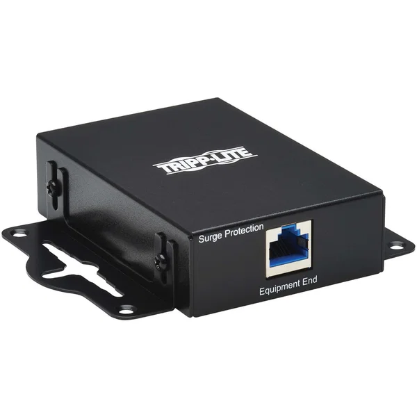 Tripp Lite by Eaton In-Line Network Surge Protector - 10 Gbps, Cat6a/8, Metal Case, IEC Compliant, TAA - 2 x RJ-45 - Ethernet - TAA Compliant