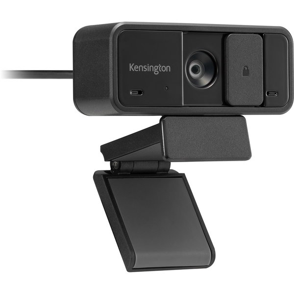 Kensington W1050 Webcam - 2 Megapixel - 30 fps - Black - USB Type A - Retail - 1920 x 1080 Video - CMOS Sensor - Fixed Focus - 95° Angle - Microphone - macOS 10.15 or Later, Windows 7 or Later - LED Light, Noise Reduction, Plug & Play, Privacy Cap
