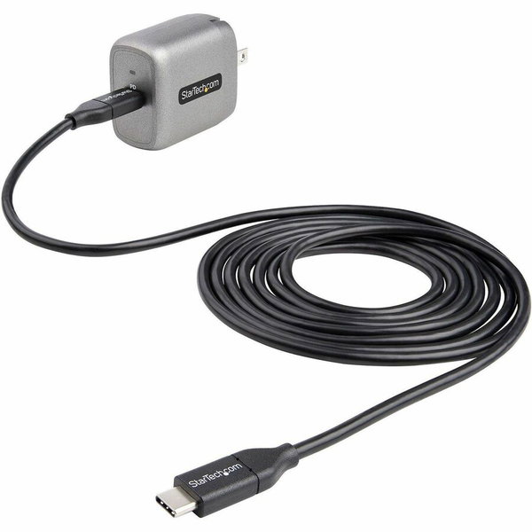 StarTech 30W USB-C Wall Charger, Portable GaN Charger with USB Power Delivery Fast Charging, 6ft Cable, USB-C Charger - 30 Watt GaN PD Universal USB-C laptop AC wall charger with 6ft cable - Compact power cube - USB type C portable fast charging power del