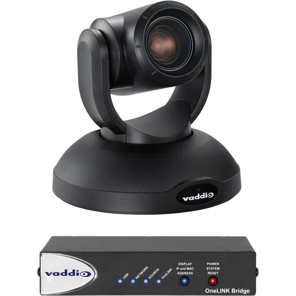 Vaddio RoboSHOT 20 UHD OneLINK Bridge Video Conferencing System - For Conference Camera - Black