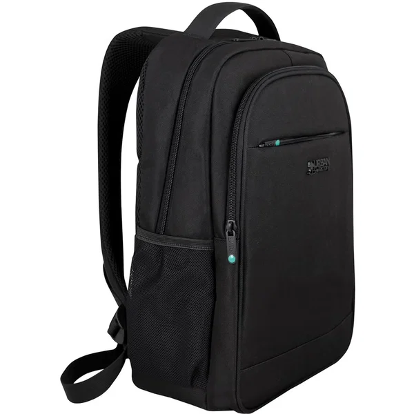 Urban Factory DAILEE Carrying Case (Backpack) for 13" to 14" Notebook - Black - Water Resistant - Nylon Body - Shoulder Strap, Trolley Strap, Handle - 17.5" Height x 12.8" Width x 6.5" Depth - Retail