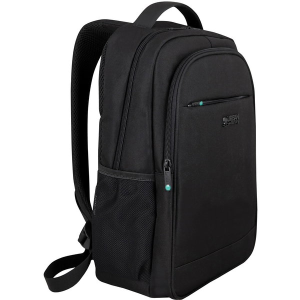 Urban Factory DAILEE Carrying Case (Backpack) for 17.3" Notebook - Black - Water Resistant - Nylon Body - Shoulder Strap, Trolley Strap, Handle - 19.9" Height x 13.6" Width x 7.3" Depth - Retail