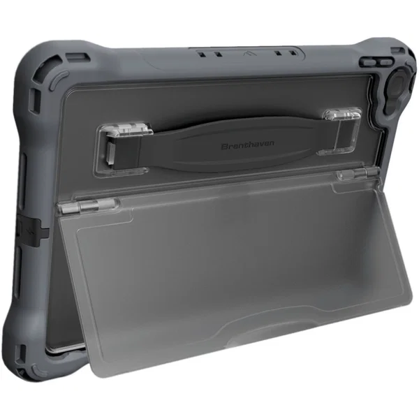 Brenthaven Edge Rugged Carrying Case for 10.2" Apple iPad (7th Generation), iPad (8th Generation), iPad (9th Generation) Tablet - Gray - Drop Resistant, Scratch Resistant, Water Resistant, Dirt Resistant - Thermoplastic Polyurethane (TPU) Rubber, Polycarb