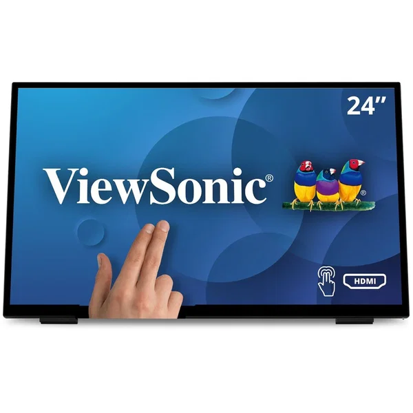 ViewSonic TD2465 24 Inch 1080p Touch Screen Monitor, 10-Point Multi-Touch for Industrial and Retail Environments, Glove-Friendly Interaction, Advanced Ergonomics, HDMI, USB - TD2465 - 1080p Touch Screen Monitor with Advanced Ergonomics, HDMI, USB - 250 cd
