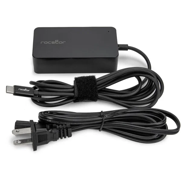 Rocstor 45W Smart USB-C Laptop Power Adapter Charger - Compatible and perfect fit for Dell™, HP®, Lenovo®, Microsoft® Surface®(23W, 24W) Power Supply, Apple® MacBook®(30W), MacBook Air® 2017 & higher, MacBook Pro® 13"