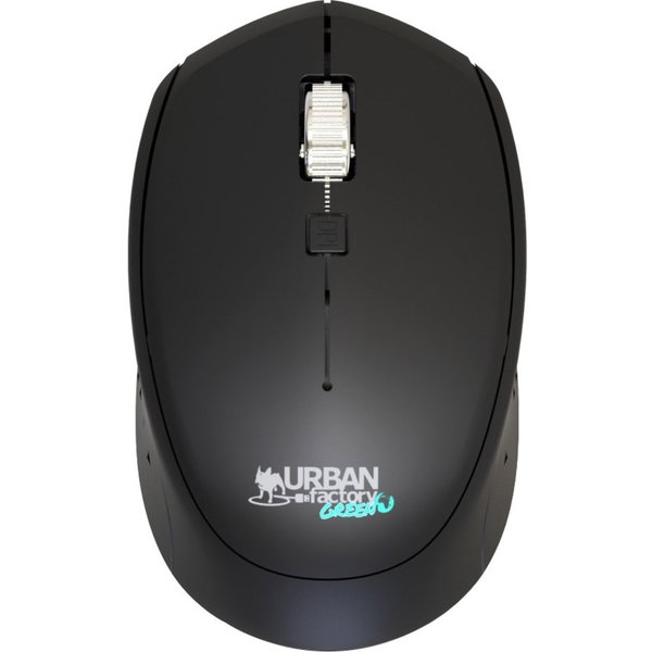 Urban Factory CYCLEE: Eco-Designed 2.4Ghz Wireless Mouse - Wireless - Radio Frequency - 2.40 GHz - USB Type A, USB Type C - 1600 dpi - 3 Button(s) - Symmetrical