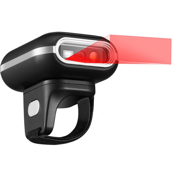 Adesso NuScan 4300B Bluetooth 2D Ring Wearable Barcode Scanner - Wireless Connectivity - 12" Scan Distance - 1D, 2D - LED - CMOS - Bluetooth - Retail, Warehouse, Industrial, Library