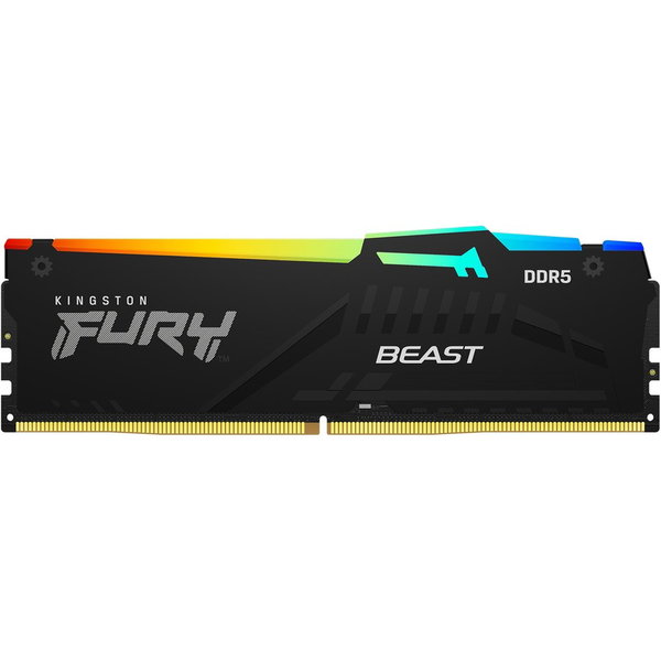 Kingston FURY Beast 8GB DDR5 SDRAM Memory Module - For Computer, Motherboard - 8 GB (1 x 8GB) - DDR5-5600/PC5-44800 DDR5 SDRAM - 5600 MHz Single-rank Memory - CL36 - 1.25 V - Non-ECC - Unbuffered - 288-pin - DIMM - Lifetime Warranty