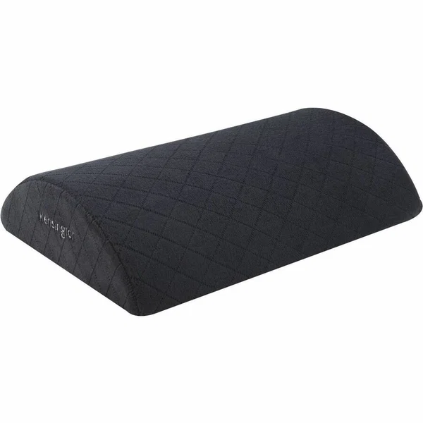 Kensington Premium Comfort Soft Footrest - Black - High Density Foam (HDF), Polyester - 1 Each