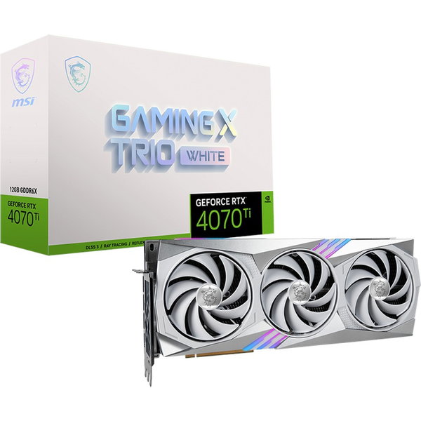 MSI NVIDIA GeForce RTX 4070 Ti Graphic Card - 12 GB GDDR6X - 7680 x 4320 - 2.76 GHz Boost Clock - 192 bit Bus Width - PCI Express 4.0 - DisplayPort - 3 x DisplayPort - HDMI - Fan Cooler