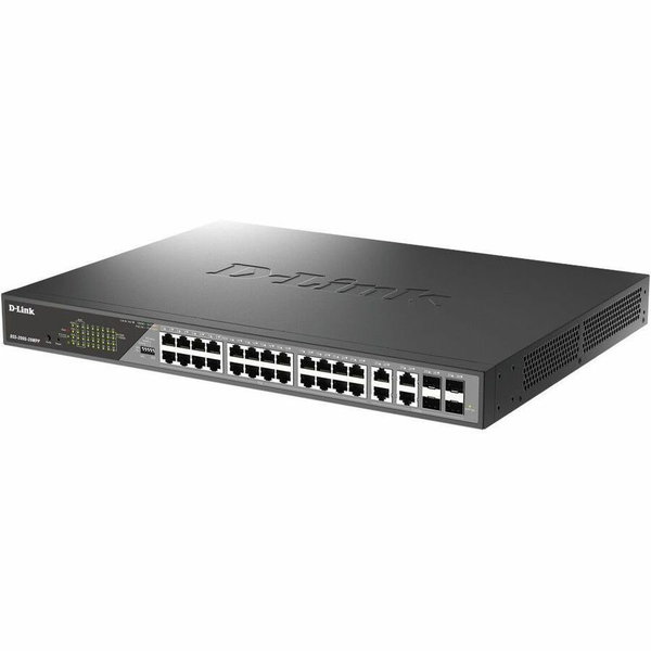 D-Link 8-Port 10/100/1000 PoE Gigabit Ethernet Surveillance Switch - 28 Ports - Gigabit Ethernet - 10/100/1000Base-T, 1000Base-X - 3 Layer Supported - 579.30 W Power Consumption - 518 W PoE Budget - Twisted Pair, Optical Fiber - PoE Ports
