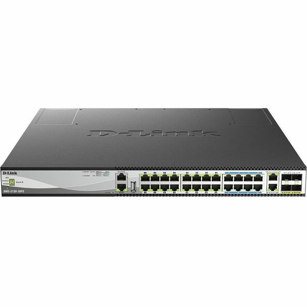 D-Link DMS-3130-30PS Ethernet Switch - 26 Ports - Manageable - 2.5 Gigabit Ethernet, 5 Gigabit Ethernet, 10 Gigabit Ethernet, 25 Gigabit Ethernet - 2.5GBase-T, 5GBase-T, 10GBase-T, 25GBase-X - 3 Layer Supported - Modular - 1211.50 W Power Consumption - 74