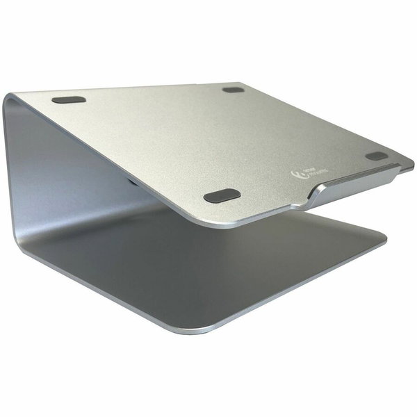 Amer Mounts Rotating Laptop Stand - 11" to 17" Screen Support - 5.31" Height x 9.45" Width x 9.25" Depth - Aluminum Alloy - Silver