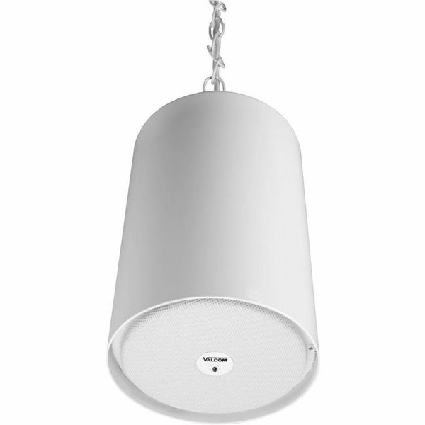 Valcom V-1015B 1-way Indoor Pendant Mount, Ceiling Mountable Speaker - 5 W RMS - White - 70 Hz to 16 kHz - 600 Ohm