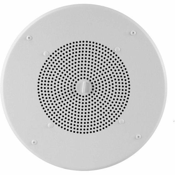 Valcom V-1020C Ceiling Mountable, Flush Mount Speaker - 1 W RMS - Semi-gloss White - 8" Cone Woofer - 80 Hz to 15 kHz - 600 Ohm