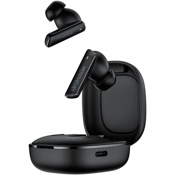 Morpheus 360 Pulse ANC Hybrid Wireless Noise Cancelling Earbuds TW7850HD - Hi-Res Audio - 6 Mems Microphones - 40H Playtime - | Stereo - 96KHz/24-bit processing - 10mm Graphene Drivers | Bluetooth Headphones | Binaural | In-ear | Black.