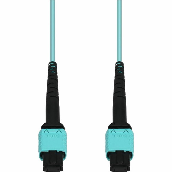 Proline 3m MPO/UPC to MPO/UPC Aqua OM4 OFNR (Riser-Rated) 12-Strand Fiber Patch Cable, MMF (Multi Mode), 50/125 - 9.84 ft Fiber Optic Network Cable for Network Device - First End: MPO/UPC Network - Female - Second End: MPO/UPC Network - Female - Patch Cab
