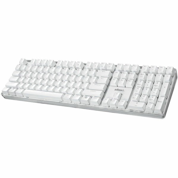 Adesso Multi-OS Illuminated Mechanical Keyboard With CoPilot AI Hotkey - Cable Connectivity - Full-size - USB Type C Interface - LED - 104 Key(s) - Multimedia, Windows Key, CoPilot, Home, Favourites, Back, Forward, Refresh, Search, Email, My Computer, ...