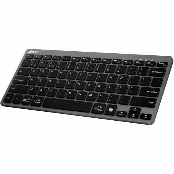 Adesso EasyTouch 7000 Multi OS Bluetooth Scissor Switch Keyboard with CoPilot AI Hotkey - Wireless Connectivity - Bluetooth - 30 ft - 78 Key CoPilot, My Computer, Back, Forward, Search, Email, Play/Pause, Stop, Previous Track, Next Track, Volume Up, ... H