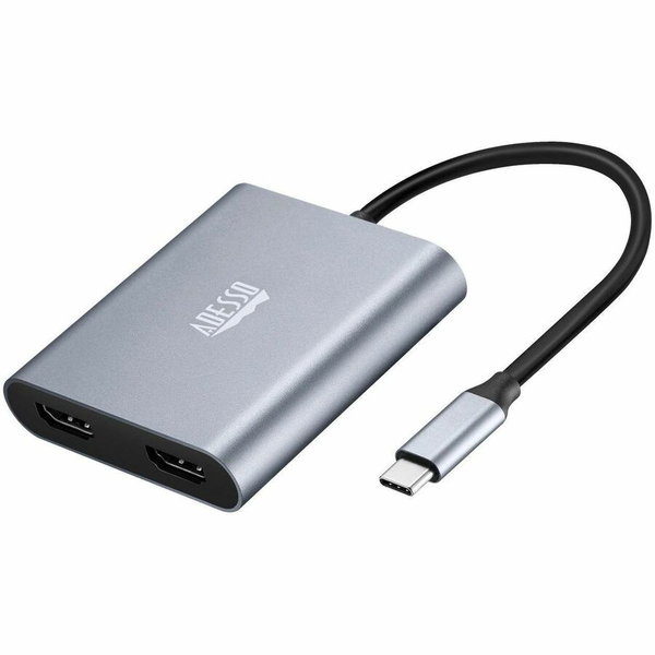 Adesso USB-C to Dual HDMI Adapter - 2 x HDMI Digital Audio/Video - Female - 1 x USB Type C - Male - 3840 x 2160 Supported - TAA Compliant