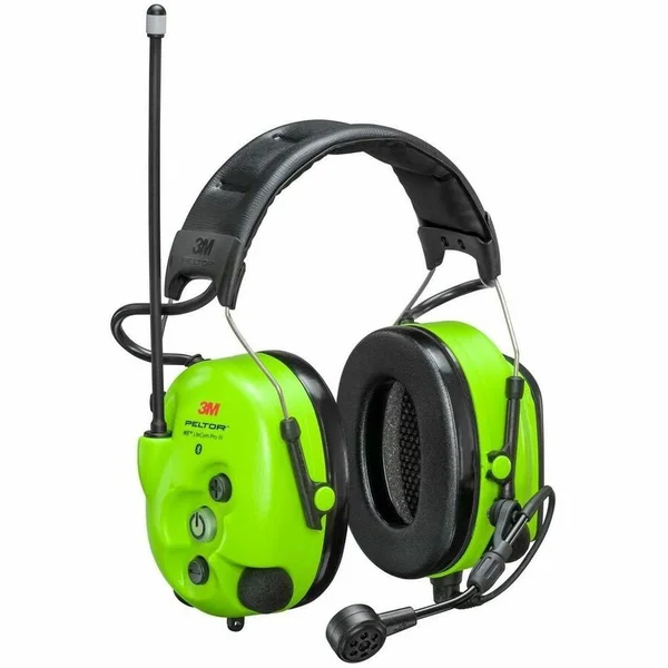 Peltor LiteCom Pro III WS Headset - Stereo - XLR - Wired/Wireless - Bluetooth/RF - Over-the-head - Binaural - Circumaural - Noise Cancelling, Dynamic Microphone - Noise Canceling - Bright Yellow