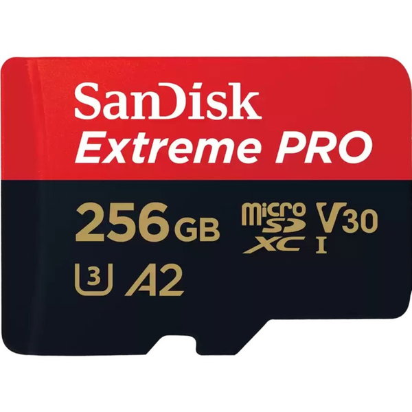 SanDisk Extreme PRO 256 GB Class 3/UHS-I (U3) V30 microSDXC - 200 MB/s Read - 140 MB/s Write