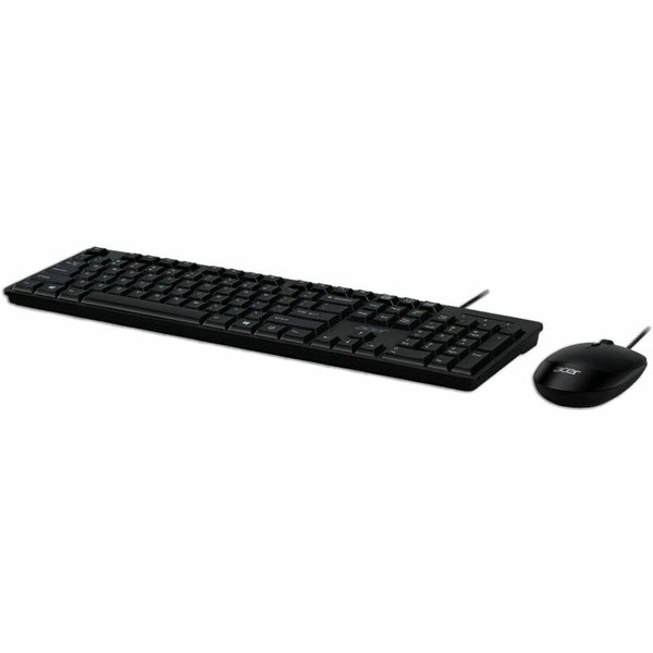Acer Wired Keyboard and Mouse - AAK400 - Cable Keyboard - Black - Cable Mouse - Black - Retail