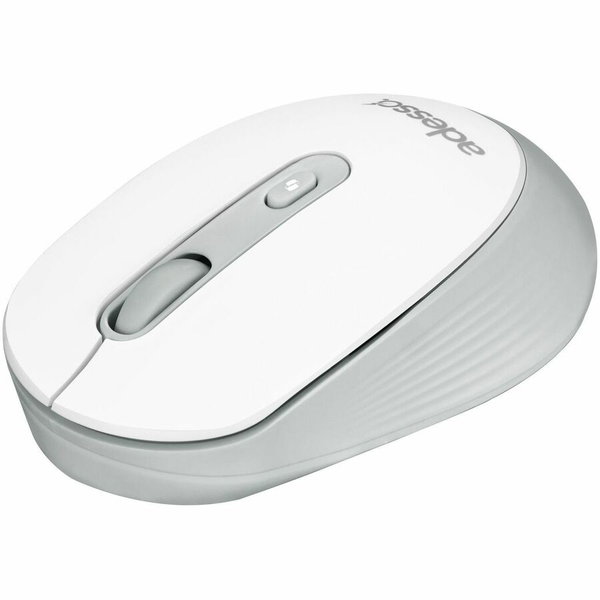 Adesso Wireless Mouse with AI CoPilot Shortcut Button (White) - Optical - Wireless - 30 ft - Radio Frequency - 2.40 GHz - White - USB Type A - 1200 dpi - Scroll Wheel - 4 Button(s) - Symmetrical - 1 x AA Battery Supported