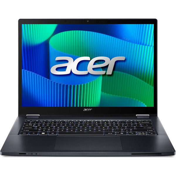 Acer TravelMate P4 Spin 14 TMP414RN-54 TMP414RN-54-53MW 14" Touchscreen Convertible 2 in 1 Notebook - WUXGA - 60 Hz - Intel Core Ultra 5 125U - 16 GB - 512 GB SSD - English Keyboard - Blue - Intel Chip - 1920 x 1200 - Windows 11 Pro Education - Intel - Co
