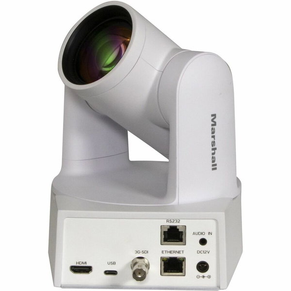 Marshall CV612 Video Conferencing Camera - 2.1 Megapixel - 60 fps - White - USB 3.0 Type C - 1920 x 1080 Video - CMOS Sensor - Auto-focus - 70° Angle - Shelf Mount, Table Mount, Surface Mount - 8x Digital Zoom - Network (RJ-45) - For Desktop PC - AI-p