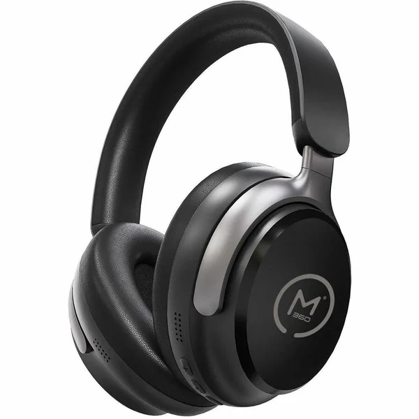 Morpheus 360 Aspire ANC Wireless Noise Canceling Headphones - Bluetooth Headset with Microphone - HP8550ANC - Stereo - Wireless - Bluetooth - Over-the-head - Binaural - Circumaural - Hybrid - Work - Office - Travel - Black with Silver Accents
