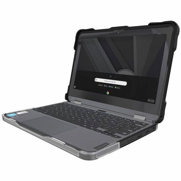 Gumdrop SlimTech for Lenovo 500e/500w/300e/300w Chromebook Gen 3 & 500e G4s (2-in-1) - For Lenovo Notebook - Textured Grip - Black - Scratch Resistant, Bump Resistant, Scuff Resistant, Drop Resistant - Thermoplastic Polyurethane (TPU), Polycarbonate