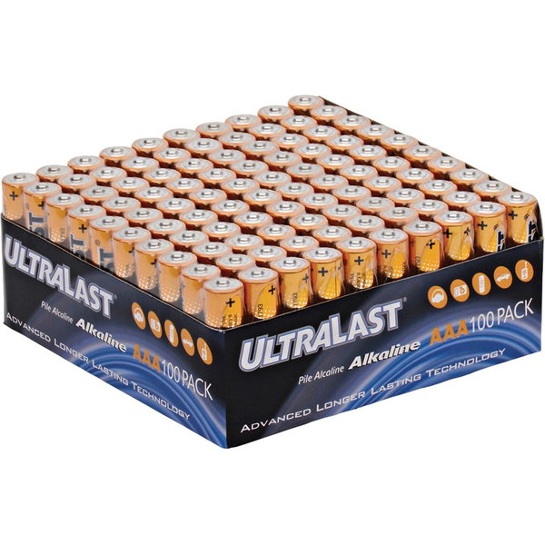 NABC UltraLast ULA100AAAB AAA Size Battery Bulk Value Pack - Alkaline - 1.5V DC