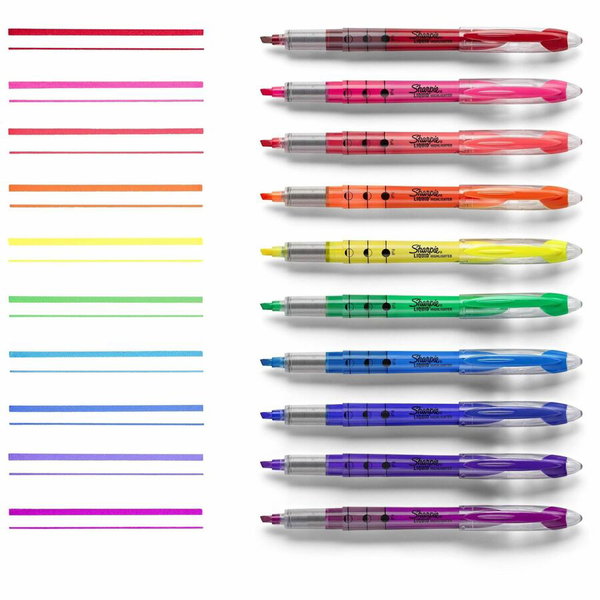 Micro Sharpie Sharpie 10/Set Highlighter Accent Liquid Pen Micro Chisel