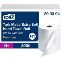 Premium Extra Soft Matic Hand Towel Roll, 2-Ply, 7.7" x 300 ft, White, 6/Carton
