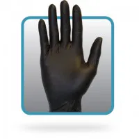 XLarge Powder Free Black Nitrile Gloves