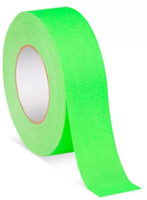 2" x 50 Yd Gaffers Tape, Fluorescent Green