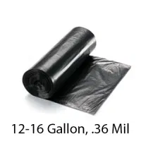 SSS Can Liner, 24x32, 12-16 Gallon, .36 Mil, Black, 1000/Case