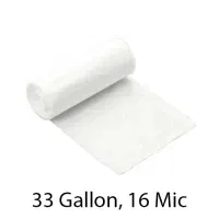 SSS Can Liner, 33x40, 33 Gallon, 16 Mic, Natural, 250/Case
